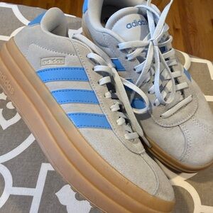 Adidas womans Gray and Blue Sneakers